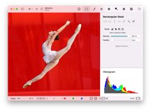 Selection Mask around a jumping Ballerina.